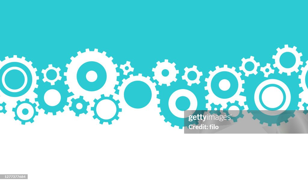 Seamless Gear Edge Border Frame