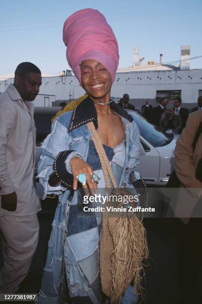 American singer-songwriter, record producer and actress. Erykah Badu arrives at the 13th Annual Soul Train Music Awards at Shrine Auditorium in Los...