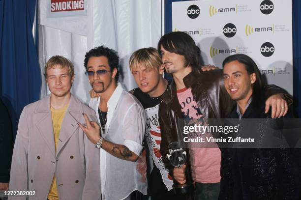 American pop group Backstreet Boys attend the Second Annual Radio Music Awards on November 4, 2000 at the Aladdin Casino & Resort in Las Vegas,...