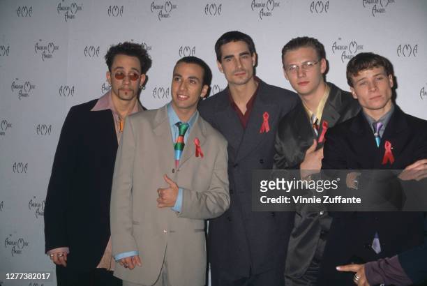 American boy band Backstreet Boys attend the 25th Annual American Music Awards at the Shrine Auditorium in Los Angeles, California, US, 26th January...