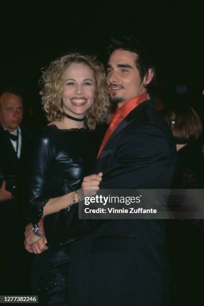 American singer Kevin Richardson and wife, American dancer and actress Kristin Richardson during The 72nd Annual Academy Awards - Elton John AIDS...