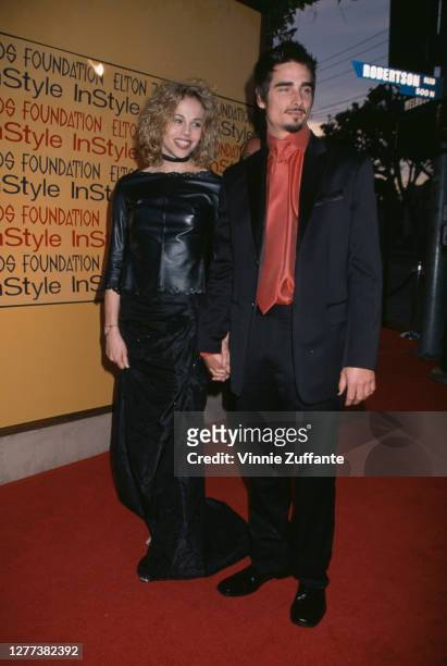 American singer Kevin Richardson and wife, American dancer and actress Kristin Richardson during The 72nd Annual Academy Awards - Elton John AIDS...