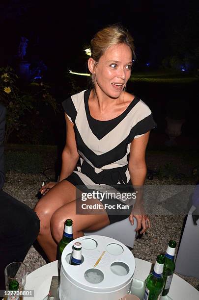 Marie Guillard attends the Peroni - Nastro Azzuro Beer Cocktail Party at the Italian Embassy on September 29, 2011 Paris, France.