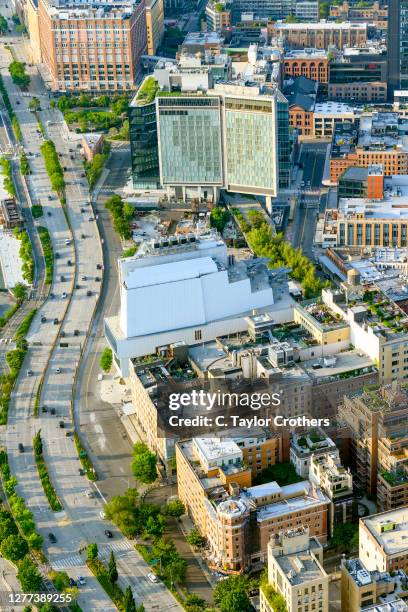 An aerial view of The High Line on July 2, 2020 in New York City.