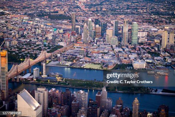 An aerial view of Roosevelt Island on September 19, 2020 in New York City.