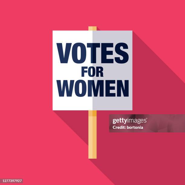 votes for women suffragist sign icon - suffragette stock illustrations