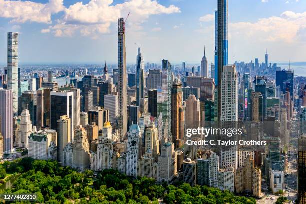 An aerial view of Billionaires' Row on July 2, 2020 in New York City.