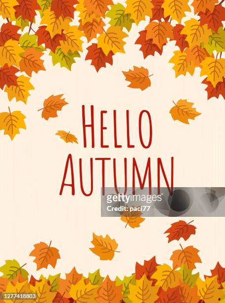 autumn background with falling leaves - september background stock illustrations