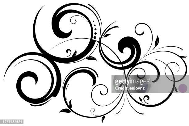 ornate swirl motif - swirl pattern stock illustrations