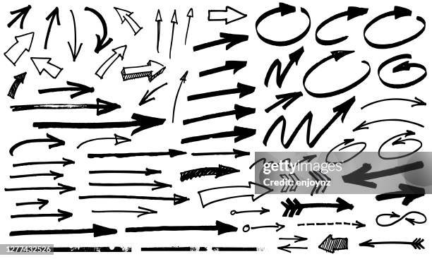 illustrazioni stock, clip art, cartoni animati e icone di tendenza di frecce nere - segno di freccia