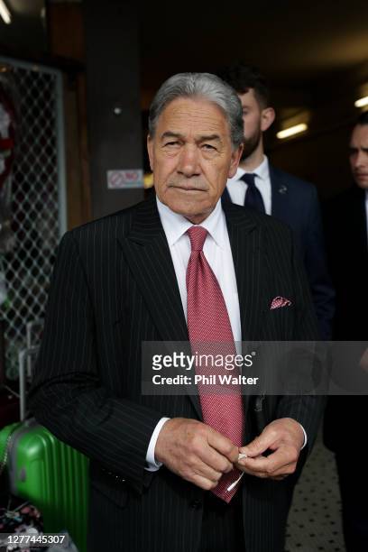 New Zealand First Leader Winston Peters on the campaign trail as he meets people in Otahuhu on September 30, 2020 in Auckland, New Zealand. The 2020...
