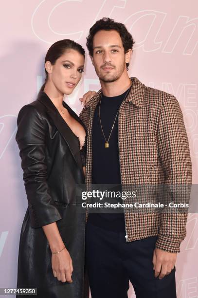 Miss Universe 2016 Iris Mittenaere and Diego El Glaoui attend the Etam Womenswear Spring/Summer 2021 show as part of Paris Fashion Week on September...