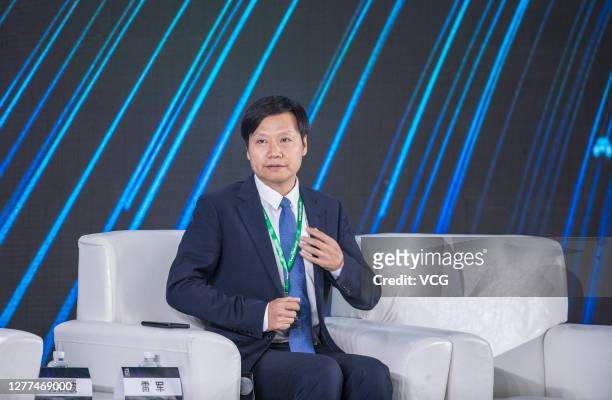 Xiaomi CEO Lei Jun speaks during 2020 China Green Companies Summit on September 29, 2020 in Haikou, Hainan Province of China.