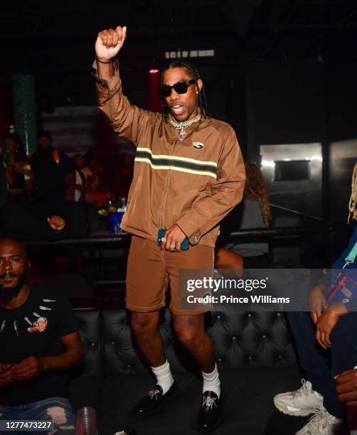 Reese Laflare attends Brent Faiyaz 25th birthday Bash at Traffik Kitchen and Cocktails on September 26, 2020 in Atlanta, Georgia.