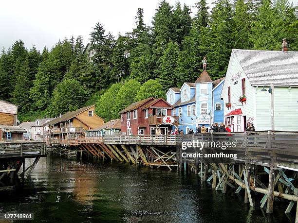 creek street, ketchikan, alaska - ketchikan stock pictures, royalty-free photos & images