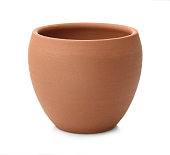 Empty unpainted clay pot