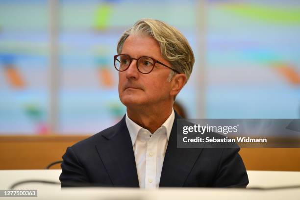 Rupert Stadler, former head of German automaker Audi, arrives for the first day of his trial in connection with the diesel emissions scandal on...