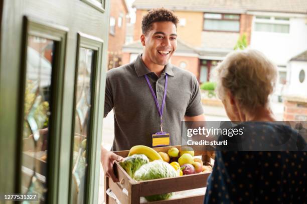fruit and veg delivery - home delivery stock pictures, royalty-free photos & images