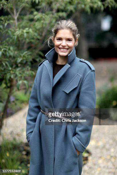 Carly Cole poses at the launch of the 11 Foundation and opening of their first NHS garden with RHS Chelsea Designer Jo Thompson at Queen’s Medical...
