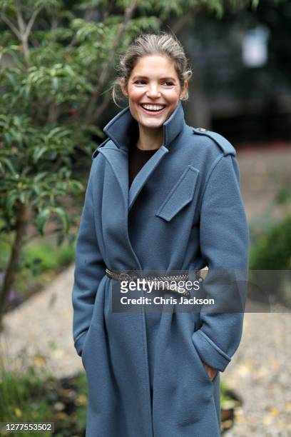 Carly Cole poses at the launch of the 11 Foundation and opening of their first NHS garden with RHS Chelsea Designer Jo Thompson at Queen’s Medical...