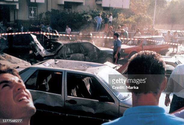 Massacre of Via D'amelio. Outrage of Paolo Borsellino. Palermo July 19th 1992.