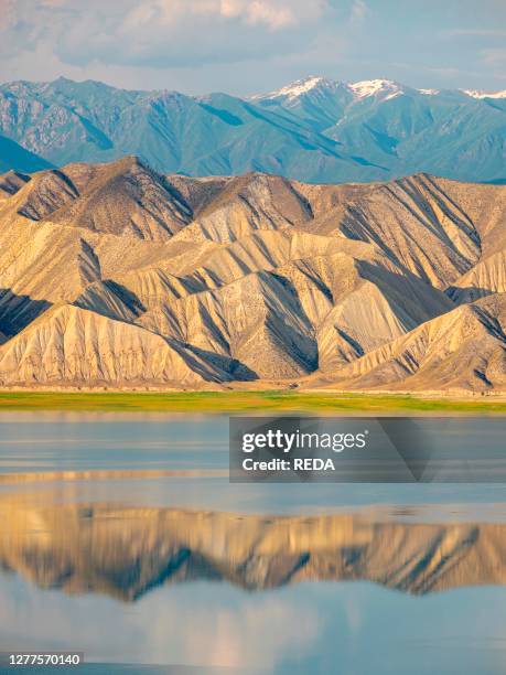 Tianshan Mountains Rivers Heaven Lake Of Tian Shan Photos and Premium High Res Pictures - Getty ...