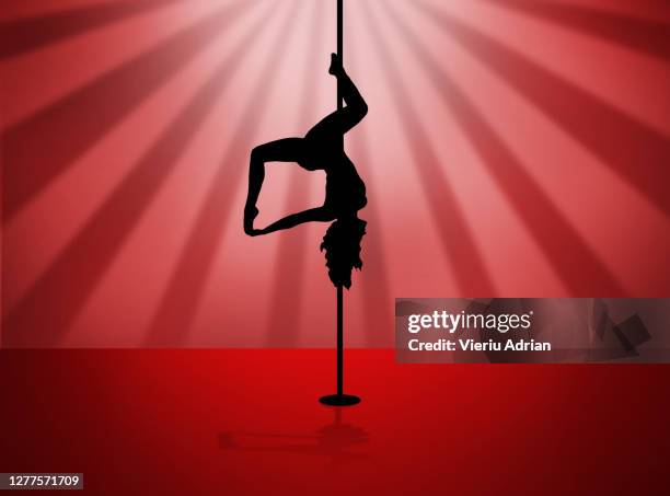 pole dance sport , girl - ポールダンサー ストックフォトと画像