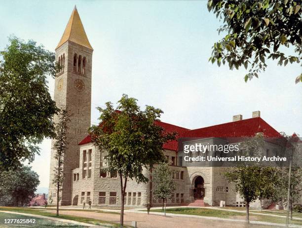 Library, Cornell University, Ithaca, New York, USA, Detroit Publishing Company, 1900.
