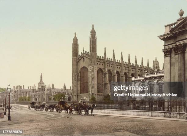 King's College, University of Cambridge, Cambridge, England, UK, Detroit Publishing Company, 1900.