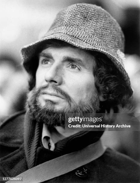 David Birney, on-set of the TV Movie, "Serpico: The Deadly Game" on "NBC Saturday Night at the Movies", NBC-TV, 1976.