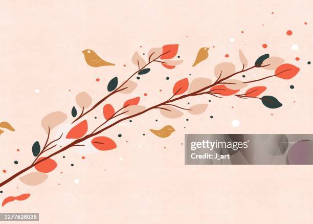 autumn leaves background. - twig border stock pictures, royalty-free photos & images