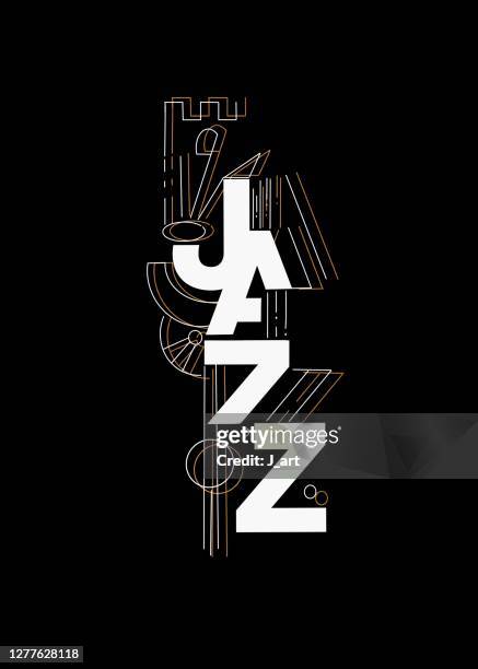 jazz typography poster design. - bildnis bildbanksfoton och bilder
