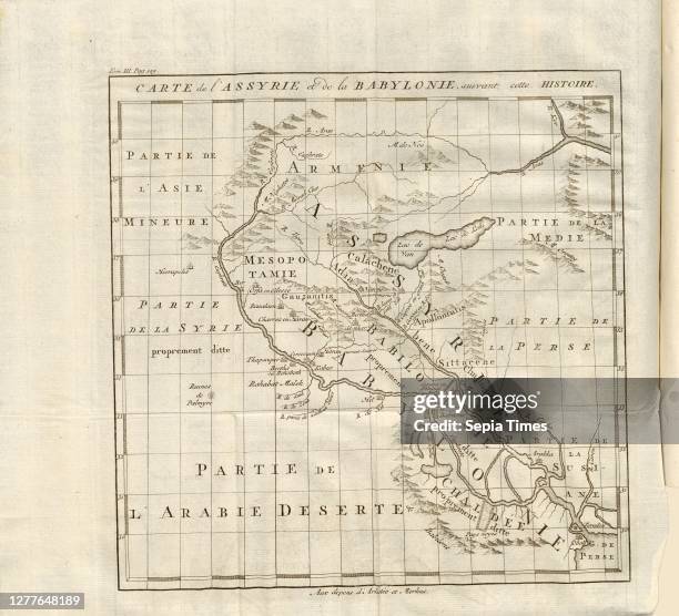 Karte of Assyria and Babylon, following this History, Map of the Assyrian Empire, Fig. 4, according to p. 148, Histoire universelle depuis le...