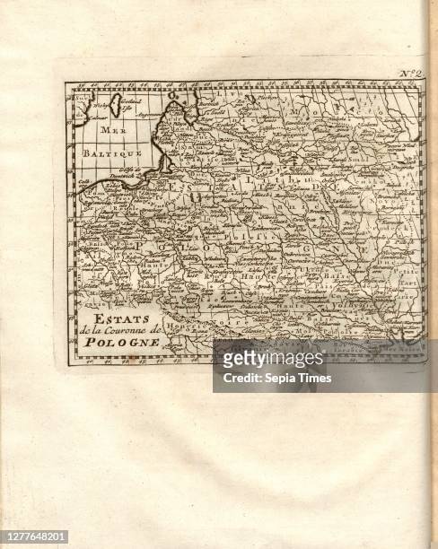 Estates of the Polish Crown, Map of Kingdom of Poland, Region Poland, Lithuania, Belarus, Ukraine, Fig. 2, no. 2, according to p. VIII Histoire...