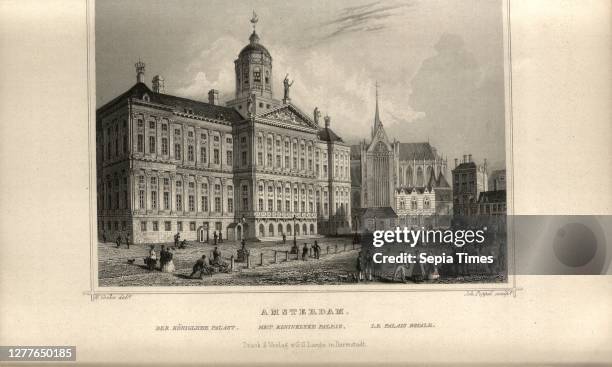 Amsterdam. The Royal Palace, View of Koninklijk Paleis in Amsterdam, signed: Cooke, W. ; Joh. Poppel , After p. 442, S. 659, Cooke, W. ; Poppel,...