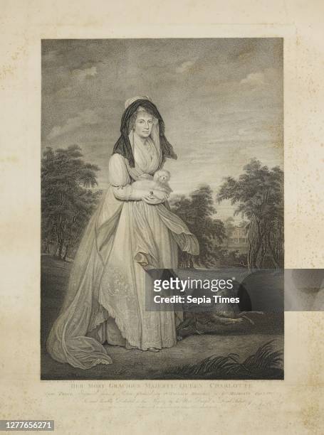 Thomas Ryder, British, 1746–1810, After William Beechey, , Queen Charlotte-Sophia of Mecklemburg-Strelitz, Wife of George III of England Stipple...