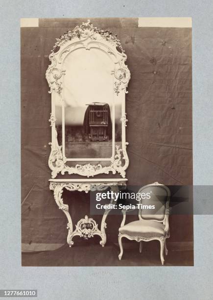 Delmaet & Durandelle, French, c. 1862–1890, Reflet dans un meuble photographie, Early 1860's, Albumen print from glass negative mounted on blue...