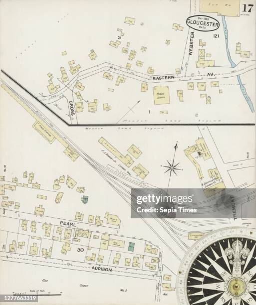 Image 17 of Sanborn Fire Insurance Map from Gloucester, Essex County, Massachusetts. May 1888. 19 Sheet, America, street map with a Nineteenth...