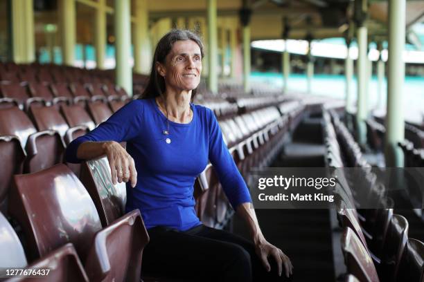 Transgender athlete Ricki Coughlan poses during the launch of Australian national sporting organisations' policies and guidelines on transgender and...