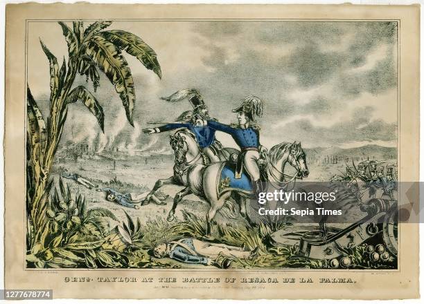 Unknown Artist, Part of a Collection of Mexican-American War Prints, General Taylor at the Battle of Resaca de la Palma. Captain May Receiving His...