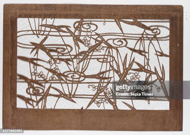 Stencil with Pattern of Water Plants , Japan, 19th century, Japan, Paper reinforced with silk, 11 1/4 x 16 in. , Stencils.