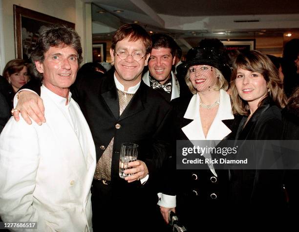 Clark Brown WQXI, Elton John, Michael Hughes, Vikki Locke Star 94 and attend Elton John Aids Foundation charity hosted by his neighbors at Elton's...