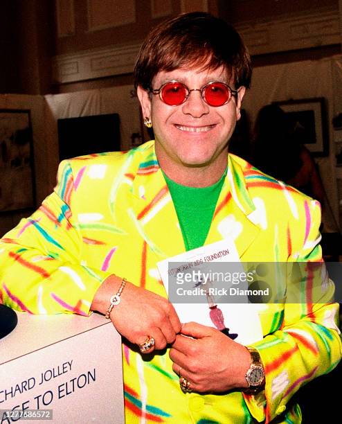 Elton John attends Elton John Aids Foundation event at The Georgian Terrace Hotel in Atlanta Georgia, May 29, 1996 (Photo by Rick Diamond/Getty Images