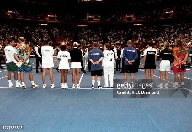 General view at Elton John & Billie Jean King Smash Hits at The Summit in Houston, Texas September 12, 1996 (Photo by Rick Diamond/Getty Images