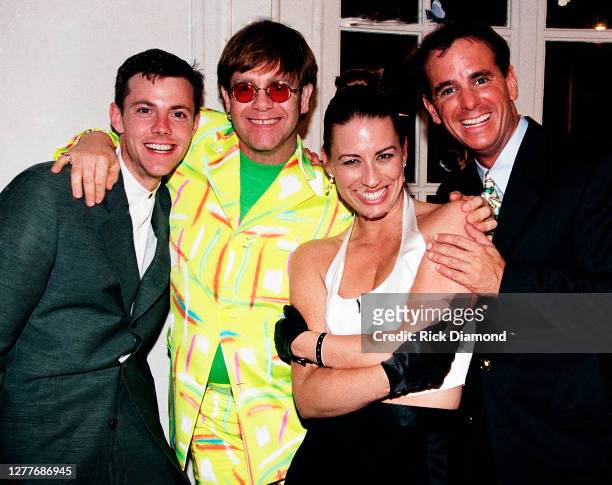 Chuck Heard, Elton John and guests attend Elton John Aids Foundation event at The Georgian Terrace Hotel in Atlanta Georgia, May 29, 1996 (Photo by...