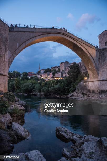 Mostar. Mostar's historic bridge.