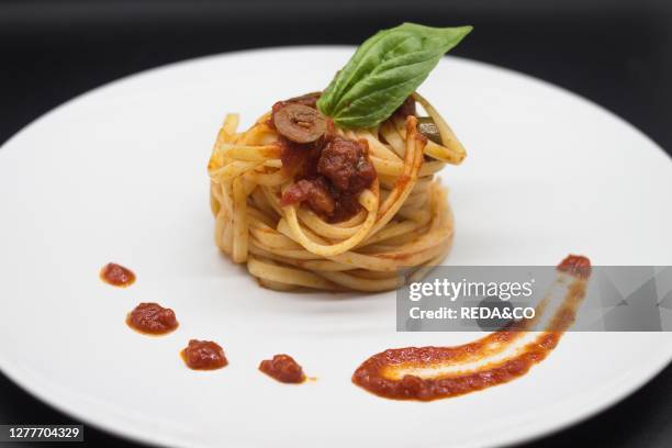 Spaghetti al sugo. Italy. Europe.