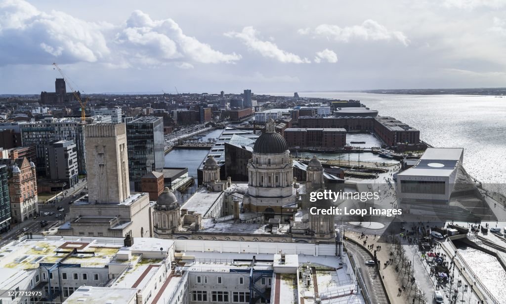 Liverpool waterfront facing south.