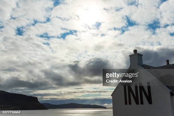 Stein Inn and Loch Bay. Stein. Waternish Peninsula. Isle of Skye. Scotland.