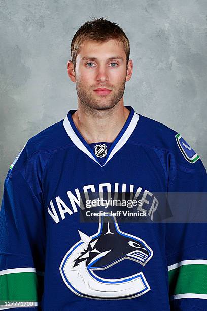 Ryan Parent of the Vancouver Canucks poses for his official headshot for the 2011-2012 NHL season at Rogers Arena in Vancouver, British Columbia,...